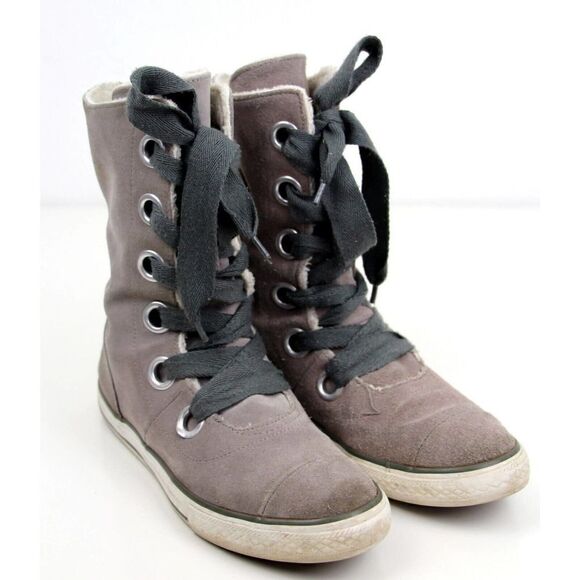 Converse Chuck Taylor All-Star GRAY SUEDE LACE UP HIGHT TOP SNEAKERS SHOES Sz 9 - Picture 6 of 10